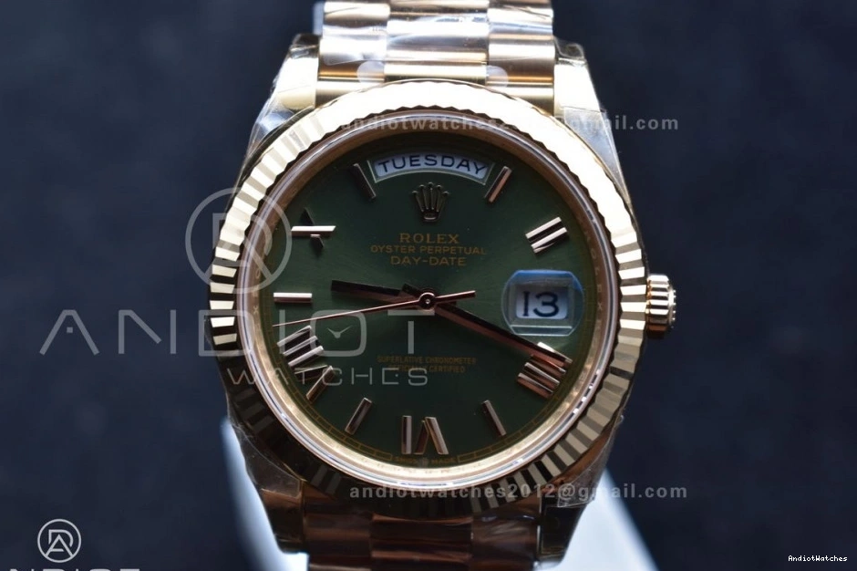 Weight) Edition Dial Roman RG VR3255 THBF on 652 President Bracelet 228235 Date Best 40 MoistureWicking Green (Gain 1:1 Day 0426